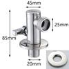 Stainless Steel Two Way Angle Valve Water Saving Washing Machine Faucet  Toilet Partner