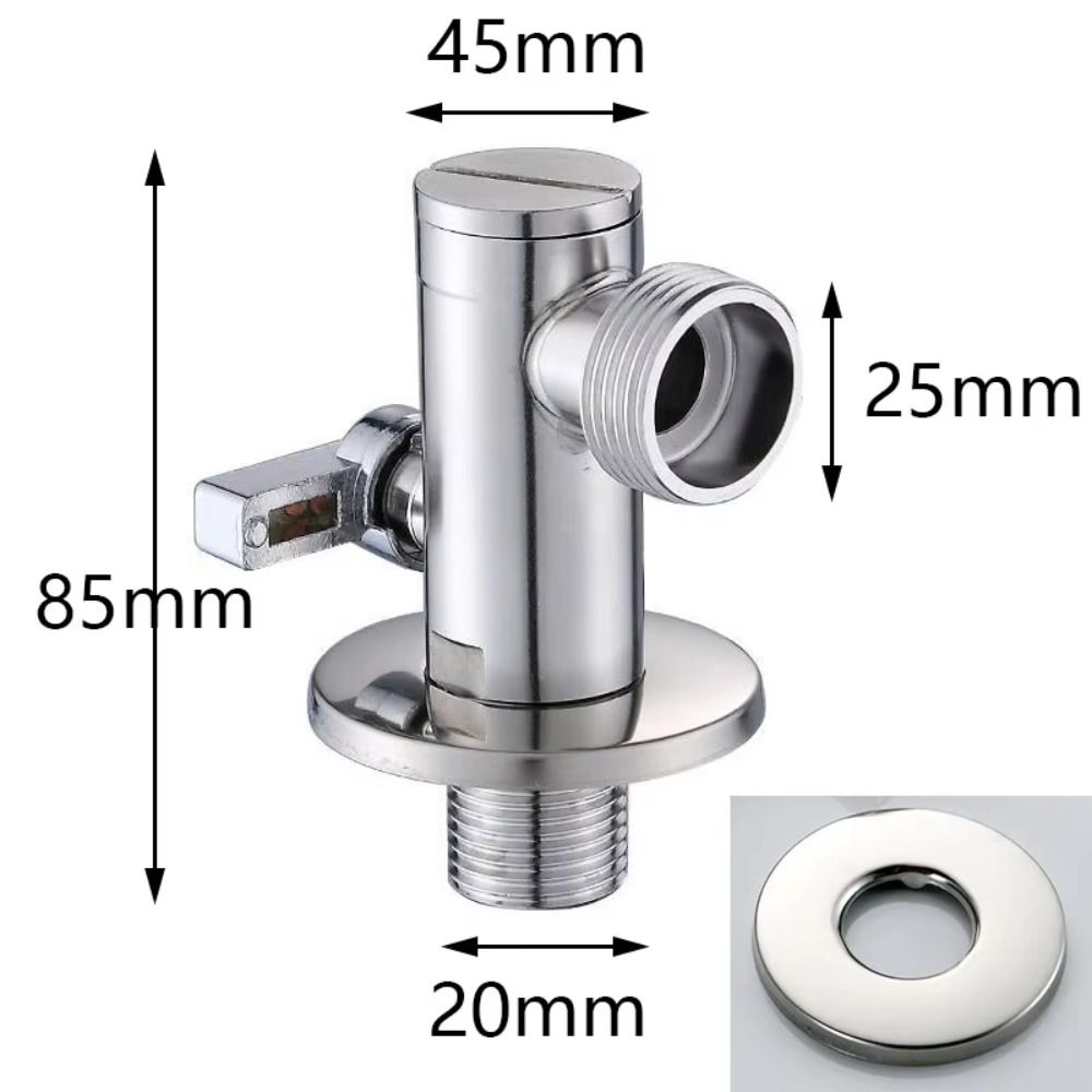 Stainless Steel Two Way Angle Valve Water Saving Washing Machine Faucet  Toilet Partner