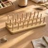 Fly-Tying Thread Rack Wood-Toned Craft Supply Organizer Compact