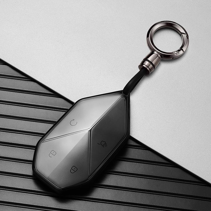 Transparent Black For Byd Equation Leopard 8 Leopard 5   Remote Smart Car Key Case Cover Fob Holder Keyring Accessories