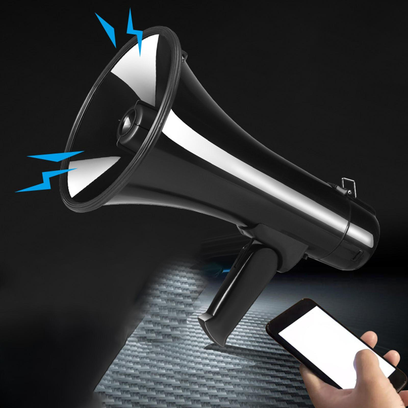 

Мегафон Рупор Динамик Подарок с Сигналами Тревоги для Мероприятий Тренеров Футбол Black No HandheldMic