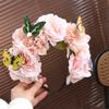 Butterfly Headdress Flower Hairband Faux Floral Cosplay Fairy Headband  Women Girls