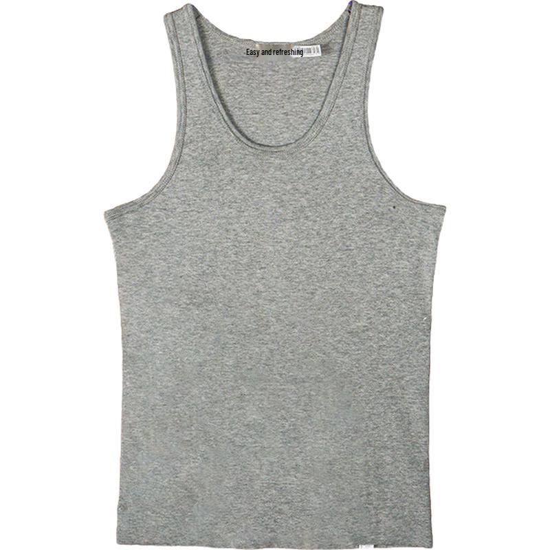 Yiershuang Men's Ribbed Antibacterial Sleeveless Undershirt