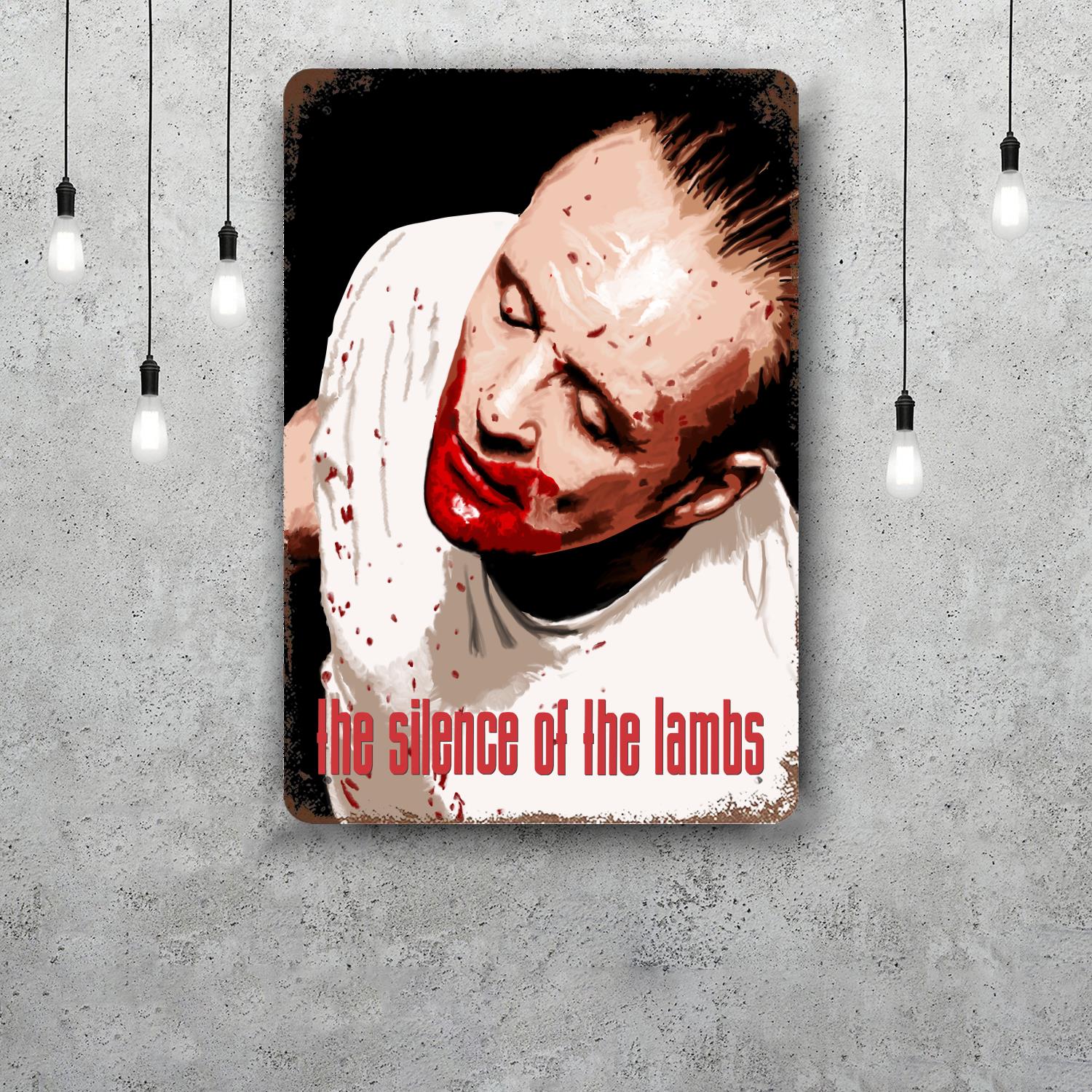 

silence of the lambs Retro Vintage Tin Sign Poster Decorative Plaque Metal Plate Wall Decor 20x30cm（7.8x11.8inch）