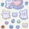 Sanrio HANAMARU OBAKE Puffy Stickers ( Pastel Sweets Pop Blue ) Japan NEW