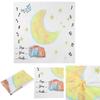 Cartoon Moon Animal Pattern Infant Monthly Cloth Baby Milestone Cloth Photography Props
