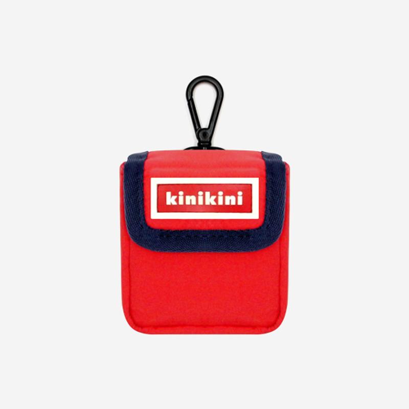 KINIKINI SIGNATURE LOGO SUPPLEX POOP BAG-RED