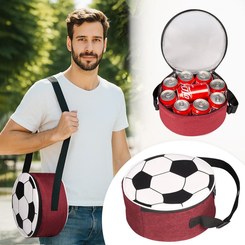Durable Soccer Lunch Bag Insulated Tote for Football Fans Men Women Student Kids Keeping Freshes Warm Thermal Bags for School
