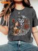 MINISO Disney Die Schöne und das Biest Prinzessin Damen Herren T-Shirt Tee Unisex Kurzarm Oversized Lässig Paar Streetwear Vintage