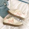 Cute bow board shoes  summer new versatile niche chic shoes platform bread shoes