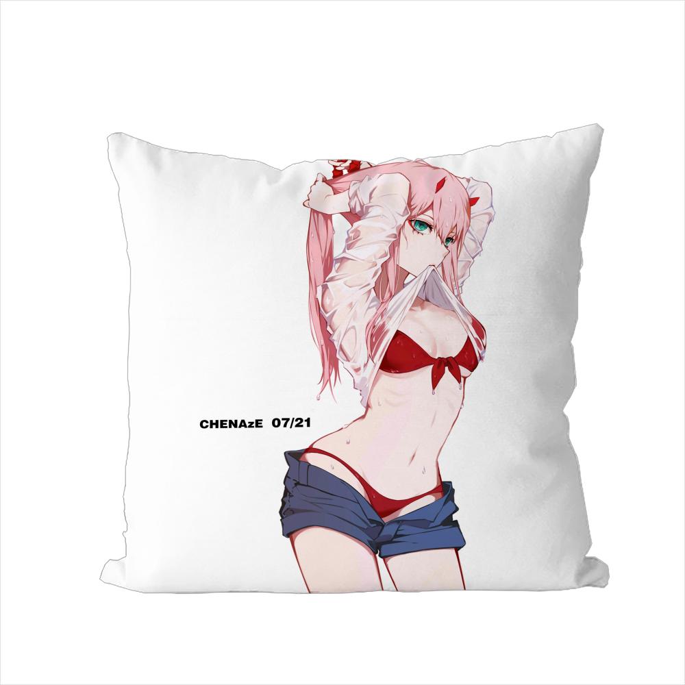 

Наволочка для подушки Darling In The FranXX для автомобиля, дивана, декоративная, домашняя, двусторонняя печать, плюшевая, квадратная, декоративная подушка, чехол 30x30cm