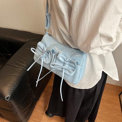 Premium Pleated Hand Carry Small Square Bag Women's 2025 Spring New Fashion Shoulder Bag Trendy Temperament Crossbody Armpit Bag