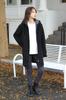 Necoat Long Long Größe M Damen Parka, Fleece gefüttert, Ärmel, Herbst/Winter, Schwarz,