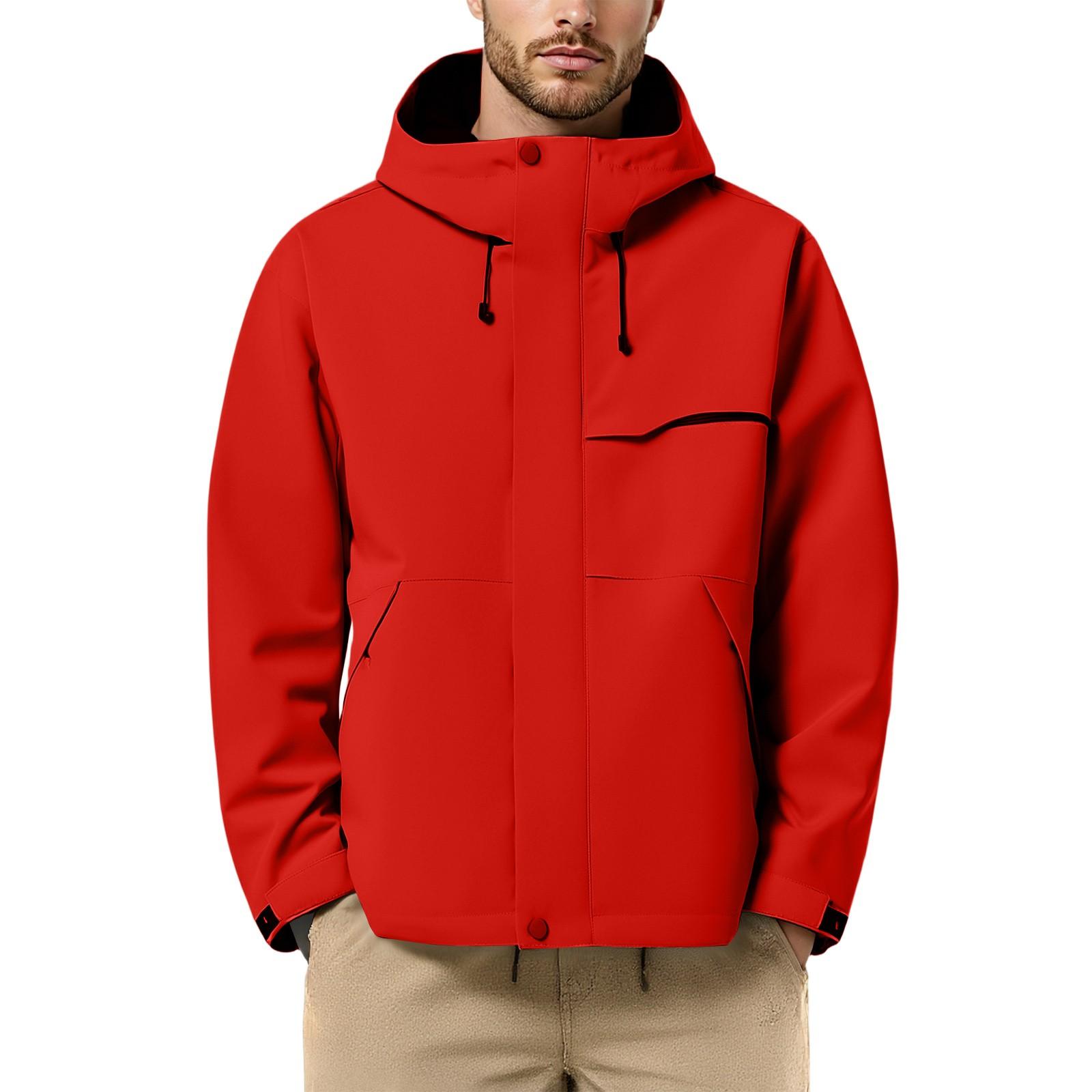 

Мужская повседневная свободная солнцезащитная одежда для улицы, куртка-пуховик XL киноварь