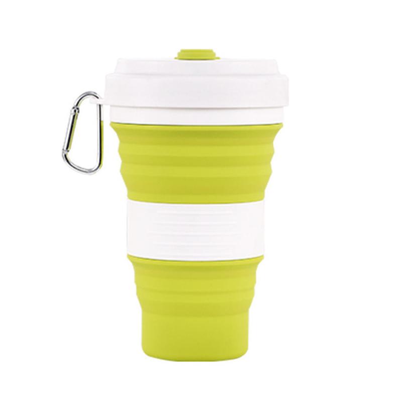 550ml Lightweight to Carry Folding Cup Mountaineering Camping Biking Athletic Multi-Purpose Coffee Cold Drink Retractable Drinkware Mug