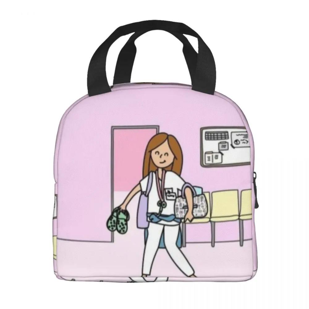 Custom Doctor Nurse Medical Medicine Insulated Lunch Tote Bag for Women Portable Thermal Cooler Food Lunch Box School