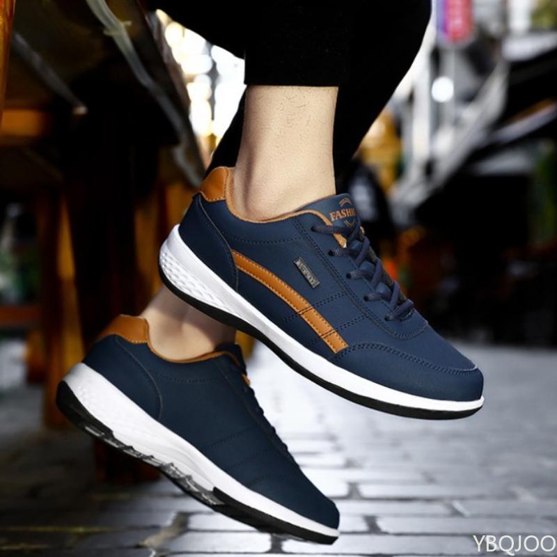 Large Size Spring and Autumn Fashion New Comfortable Casual Men's Sports Shoes Blue Light Mouth Low Cut Running Shoes for Boys