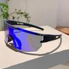 KAMMPT Rimless Sports Sunglasses Men 2024 Oversized Mirror Outdoor Goggle for Skiing Trendy Punk Design Anti-UV Cycling Shades