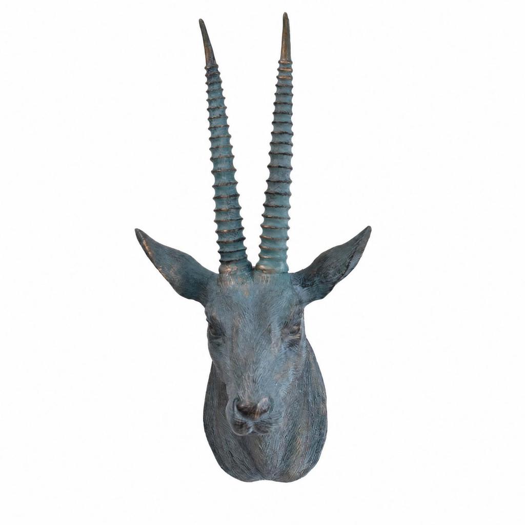 Wall-Mounted Antelope Head Sculpture Eye-Catching for Office, Study