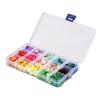 1 Box Thumb Tacks 15 Colors Colored Rubberized Flat Head Painting Decorative Tacks Push Pins With Clear Box For Corkboard