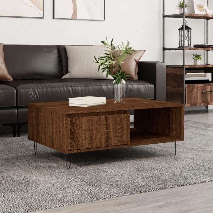 VidaXL Coffee Table Brown Oak 90x60x35 Cm Engineered Wood 827067