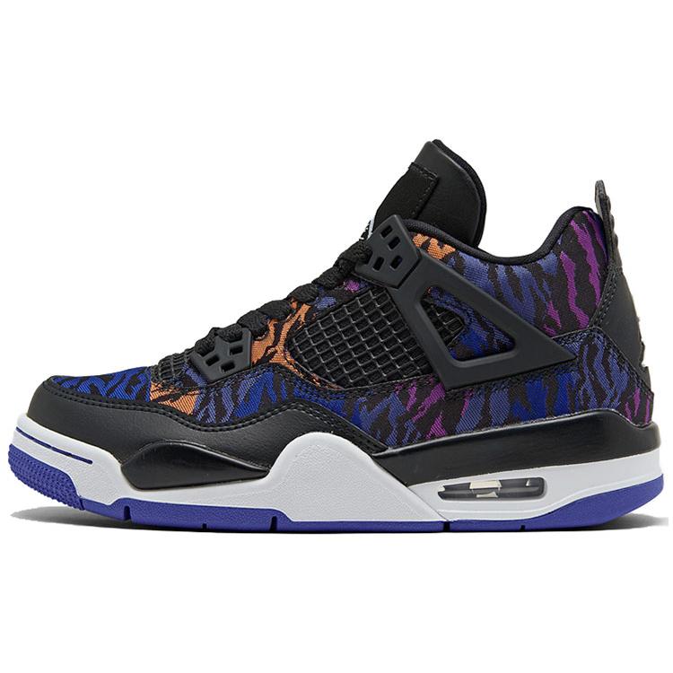 New Jordan 4 Retro Black Rush Violet GS BQ9043-005