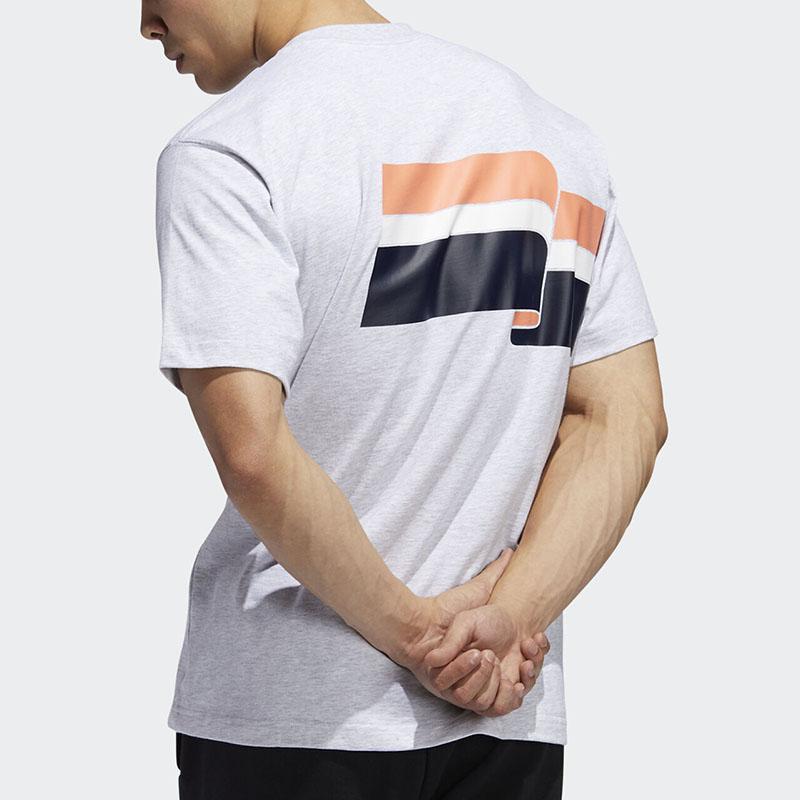 Adidas Originals Trefoil Casual Sports Crew Neck Short Sleeve T-Shirt Men Tops Grey FM1532