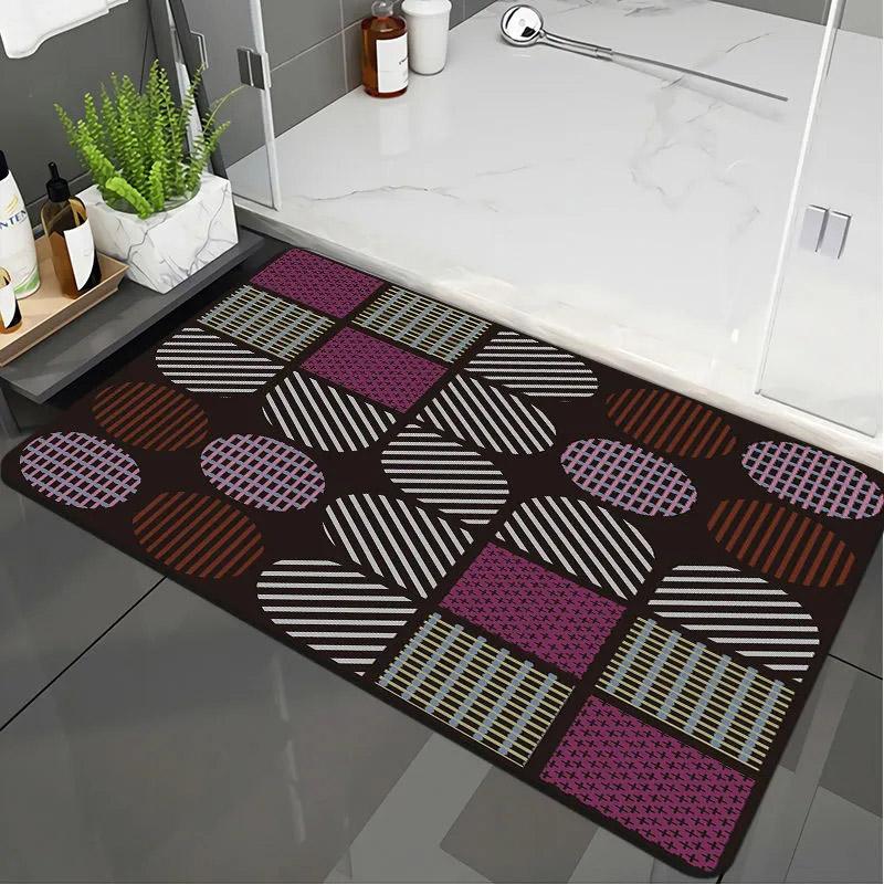 Diatom Mud Bathroom Door Mat Door Welcome Mat Kitchen Mat Anti-slip Floor Mat Absorbent Quick-drying Soft Pad Wear-resistant Dust-proof Pad Area Rug