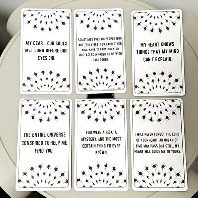 Twin Flame Truths Oracle Cards Soulmate Deck for Psychic Love & Relationship Readings 10.3*6cm 54 Pcs Cards