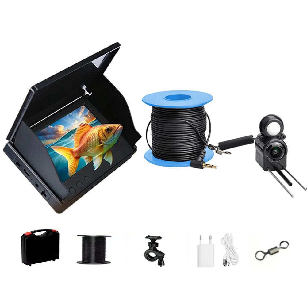 Underwater Fishing Camera 4.3 Inch IPS Monitor Ice Fishing Camera Waterproof Video Fish Cam 15/20/30m Cable for Ice Lake Fishing