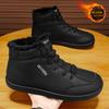 Winter Warm Mid Top Barefoot Shoes Mens Wide Toe Ankle Boots Outdoor Non-slip Artificial Leather Shoes Men Snow Boots
