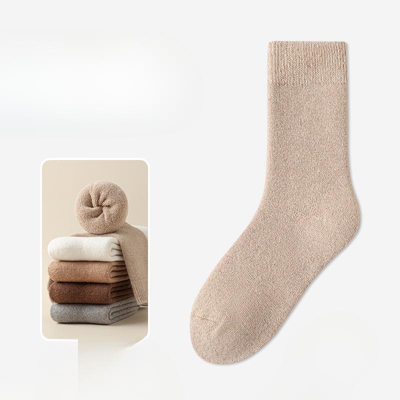 Male Autumn and Winter New Thickened Warm Wool Floor Home Sleep Tube Socks