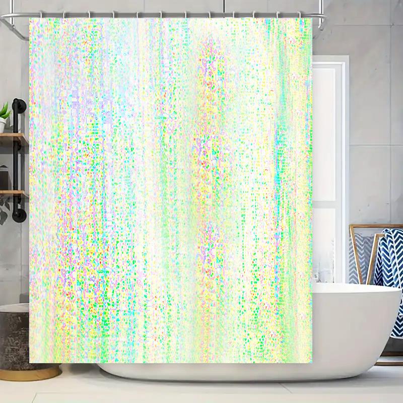 

Rainbow Shower Curtain Waterproof Bathroom Decor Artistic Print Modern Decoration For Bathtub In Multicolor W60H190(CM)-1 Pcs