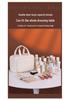 Luxury Large-Capacity Travel Cosmetic Bag with Partitioned Storage and Patch Pockets