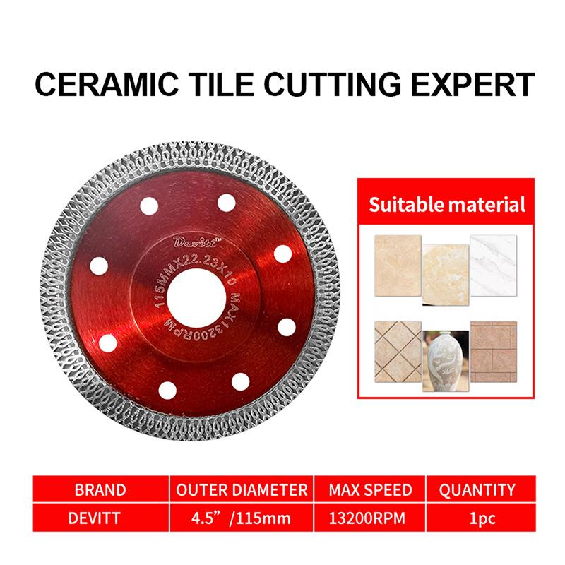 115Mm Diamond Dry Cutting Blade Disc Porcelain Ceramic Tile Turbo Thin Stoneware