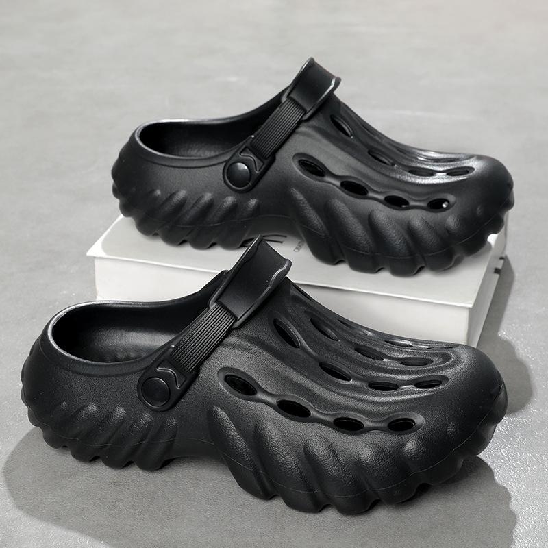 Summer New Casual Hole Shoes Platform Non-slip Eva Round Head Indoor and Outdoor Beach Bag Head Sandals