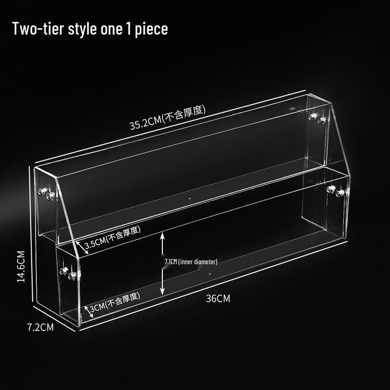 Baji Multi-Functional Transparent Tiered Display Stand for Desktop Badges
