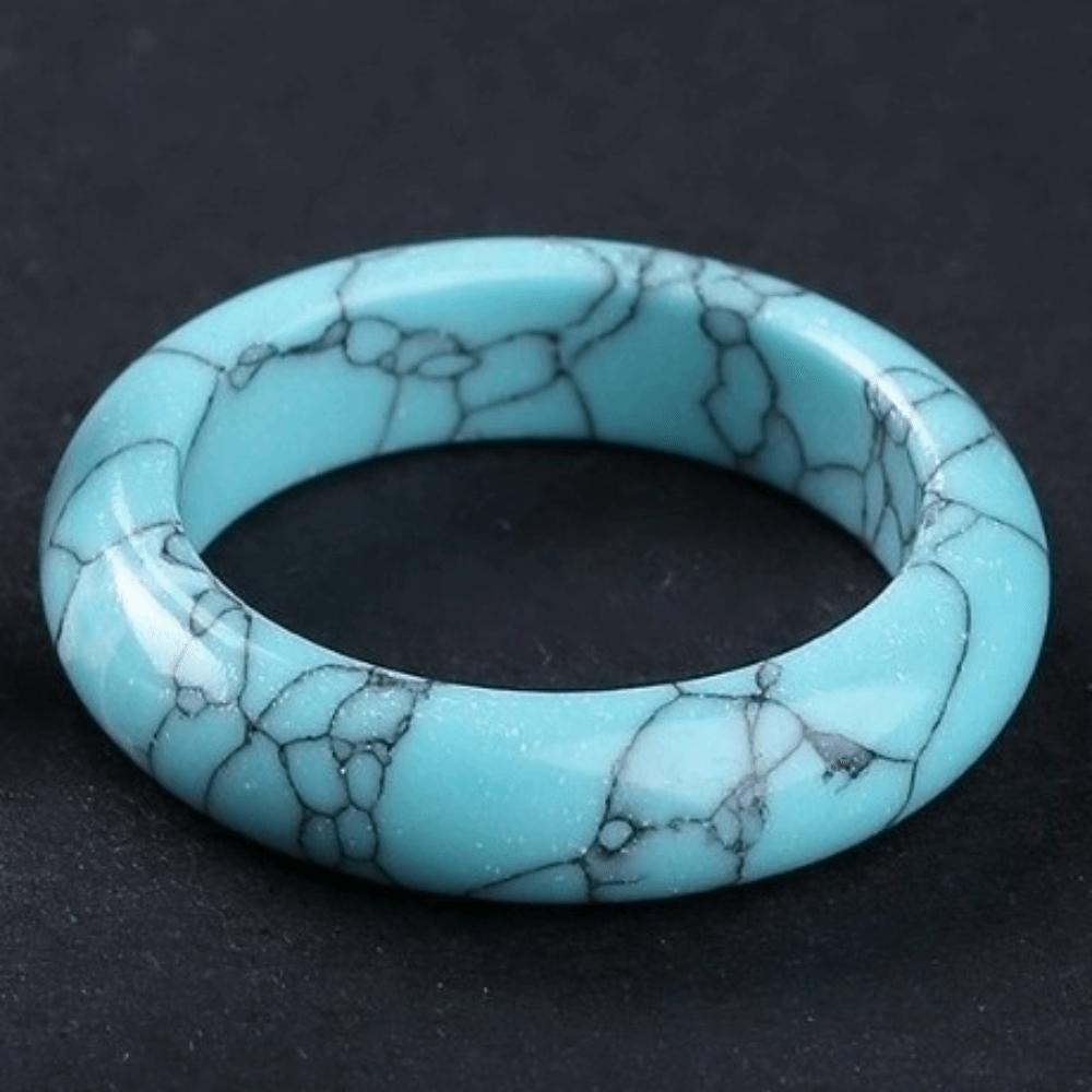 

Obsidian Stone Minimalist Ring Natural Crystal Jewelry Finger Ring Crystal Stone Band Rings Women Style S