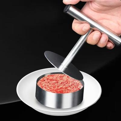 Hamburger-Patty-Maschine, Edelstahl, Hamburger-Patty-Pressform, Edelstahl-Patty-Presse, Haushalts-Patty-Form