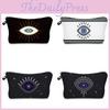 Fashionable Polyester Cosmetic Bag With Trendy Devil Eye Design