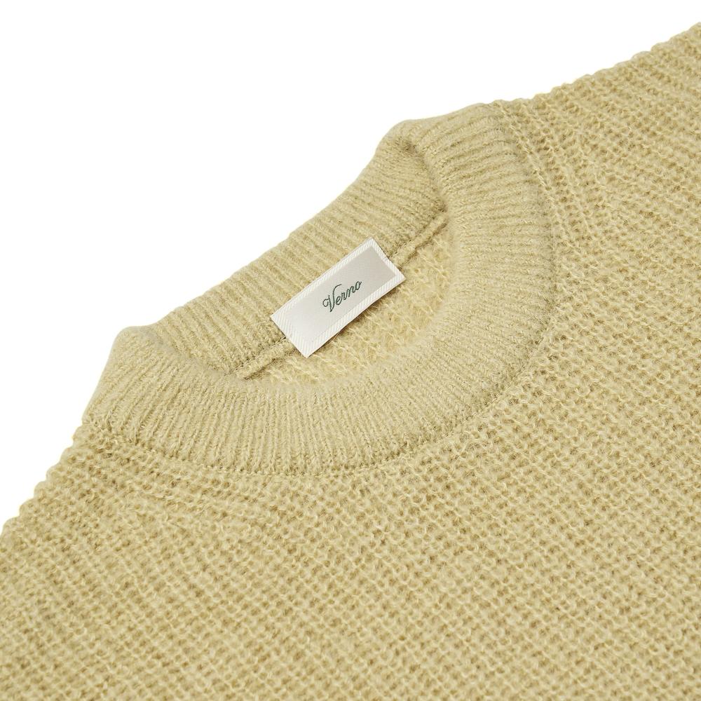 VERNO [Casual] Alpaca Crew-Neck Knit Lime