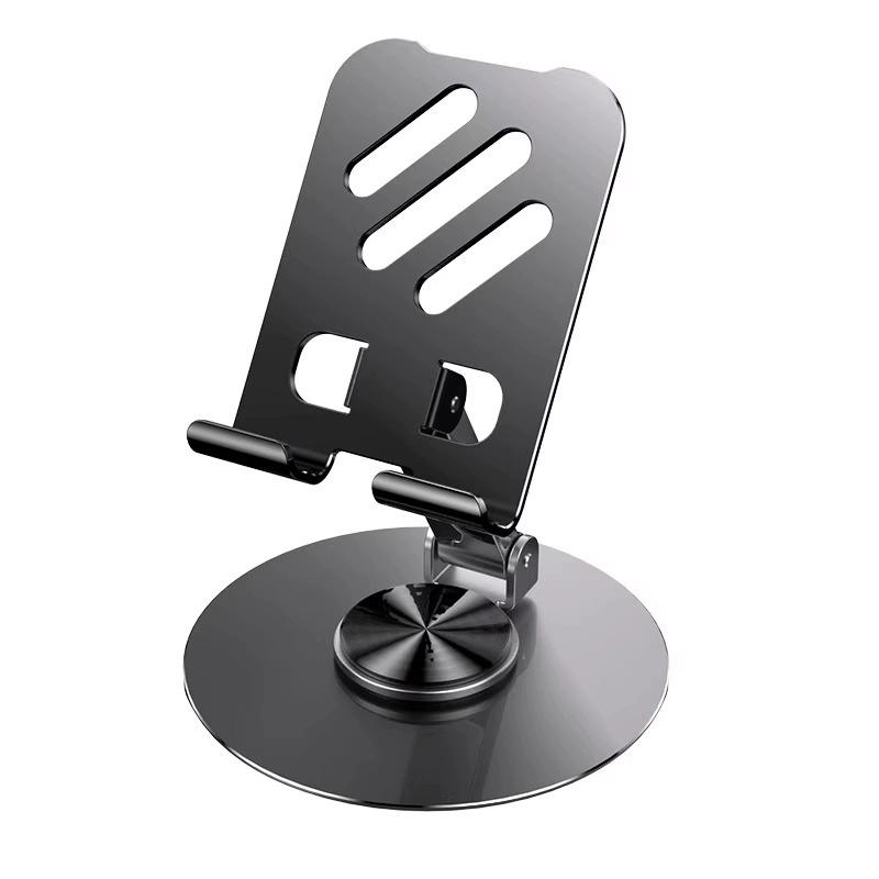 Rotatable Desktop Phone & Tablet Stand - Universal, Adjustable Alloy Holder for Office Use