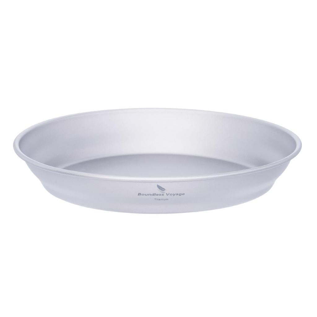 Boundless Voyage Titanium Plate, Camping Tableware, Unbreakable, Rust-Resistant, Ultra-Lightweight, Perfect for Solo Camping, BBQs, and Outdoor