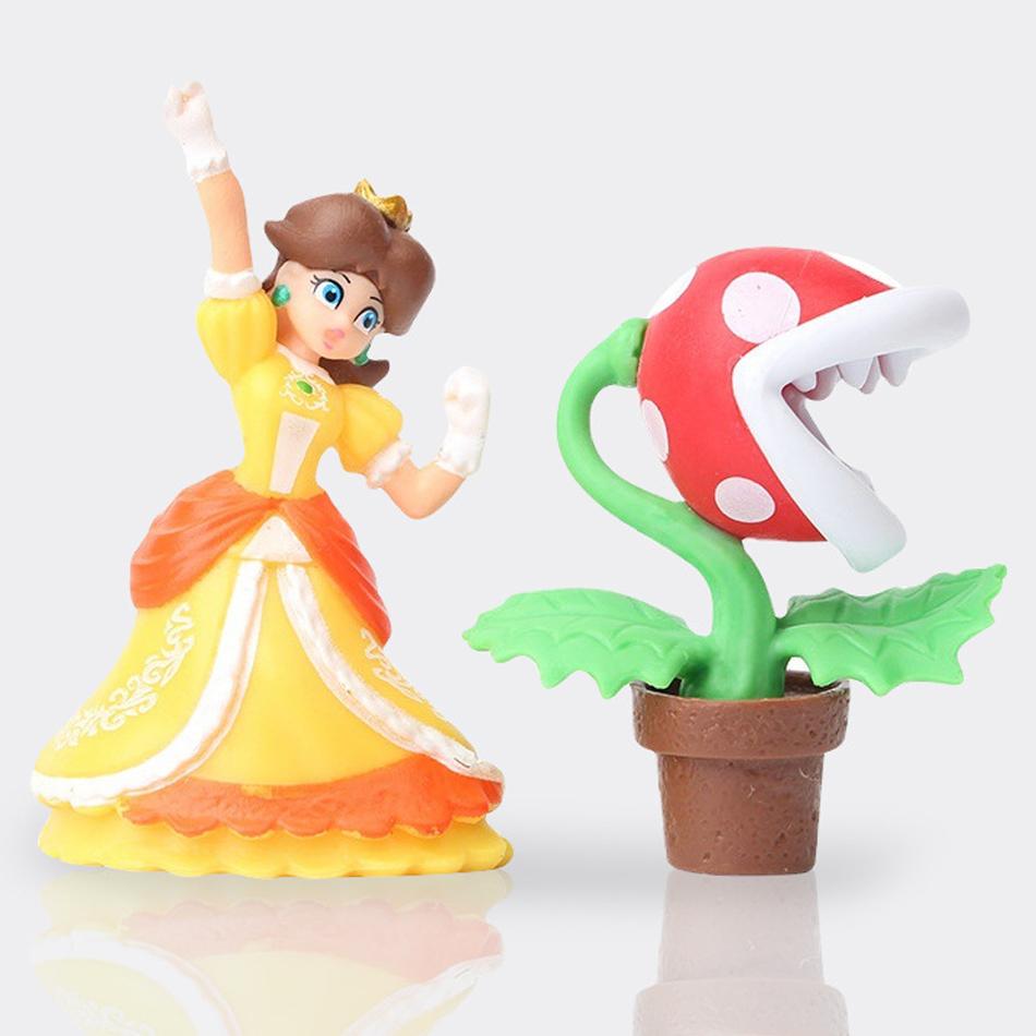 Bros 5-18Pcs/Set Pvc Action Figure Toys Dolls Model Set Luigi Yoshi Donkey Kong Mushroom Holiday Gifts For Kids Adults Children's Birthday Gift