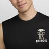 Nike Dri-Fit Sleeveless Fitness T-Shirt With Letter Print Crew Neck Men Tops Black FV8375-010