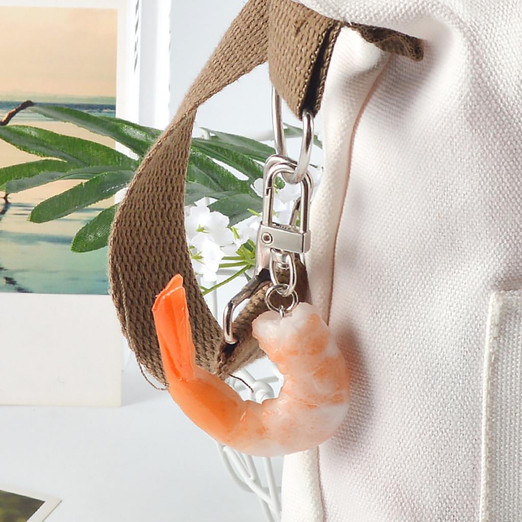 Simulated Shrimp Keychain