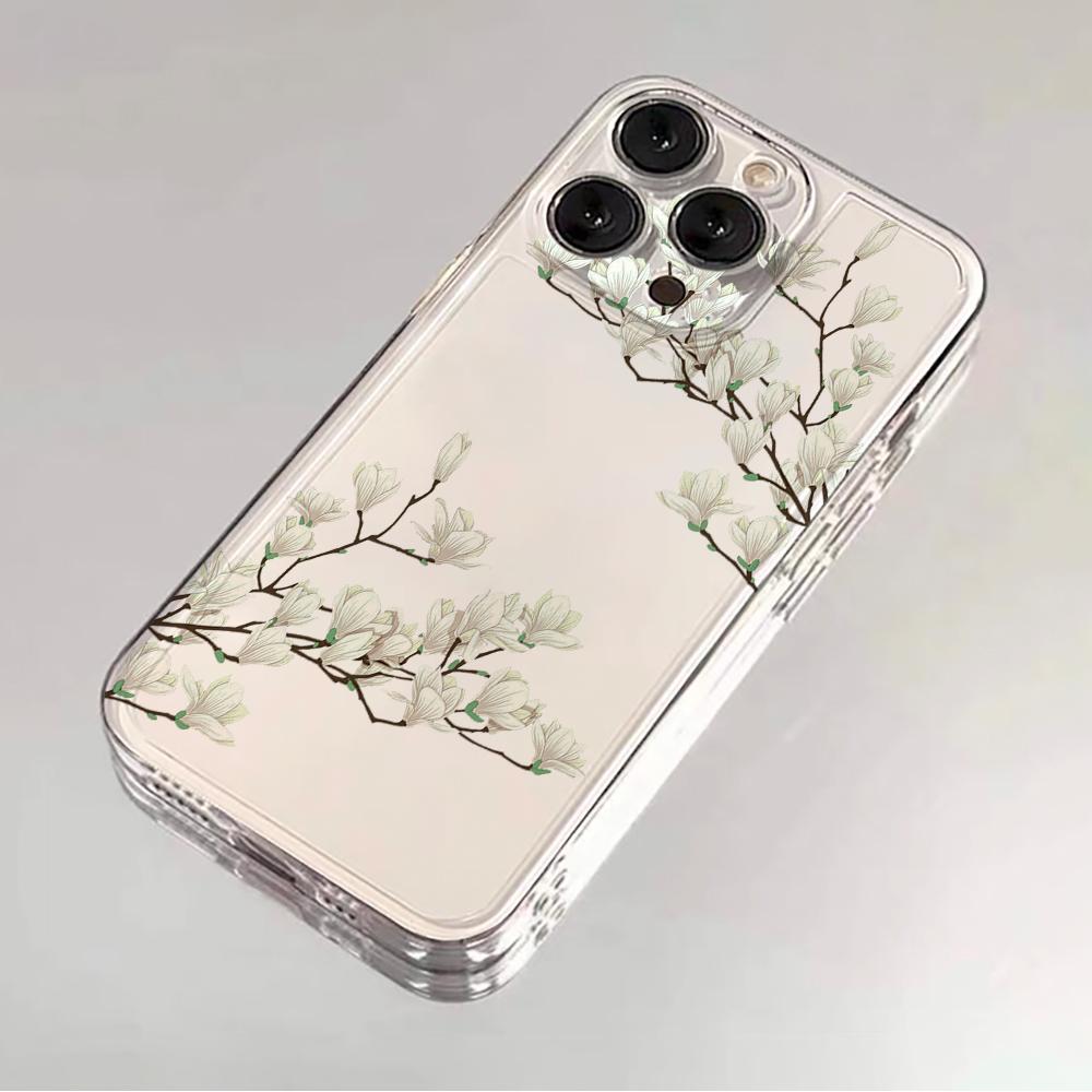 

Soft TPU Clear Phone Case For Samsung S25 Ultra S24 S23 S22 S21 FE Plus A33 A16 A15 A56 5G A36 A55 A54 A53 A34 Pink Flower Cover Galaxy A15 4G