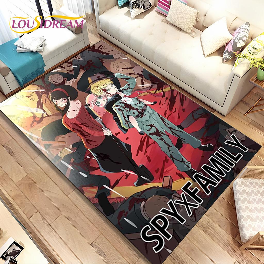 Japan Anime SPY×FAMILY Cartoon  Area Rug Large,Carpet Rug for Living Room Bedroom Sofa Doormat Decoration,kid Non-slip Floor Mat