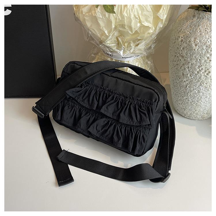 

Спідниця в стилі принцеси, плісирована невелика сумка 2024 року, нова інтернет-знаменитість, зарубіжний стиль, месенджер, сумка на плече для ніші високого сенсу чорний