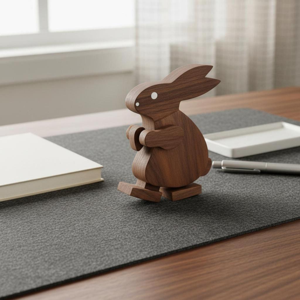Wooden Walking Animal Cute Design Ramp Ramp-Mover Toy Minimalist Style
